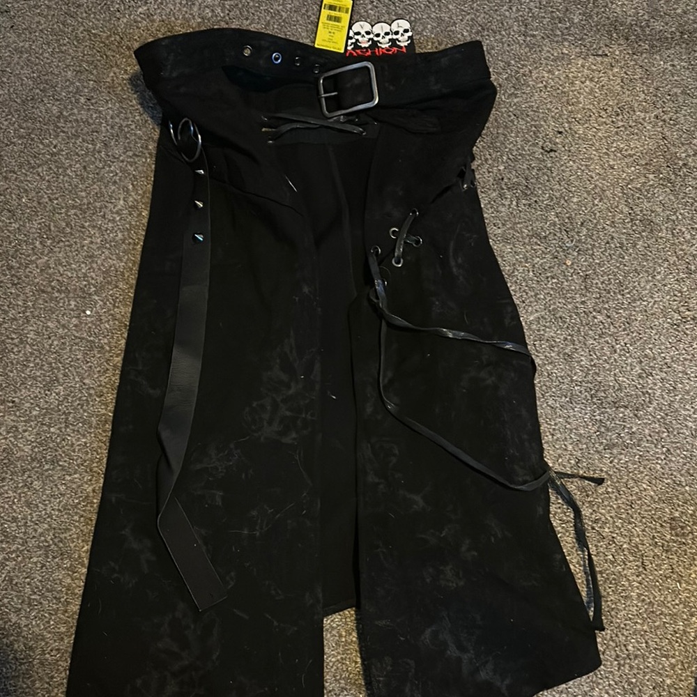 Stylish Black Belted devil fashion Skirt